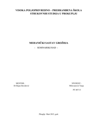 Mehanički sastav grožđa