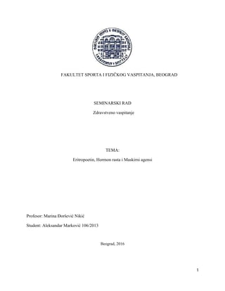 Eritropoetin, hormon rasta i maskirni agensi