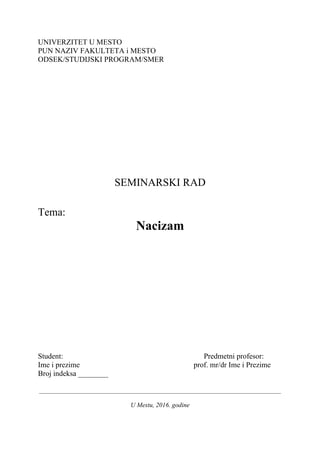 Nacizam: ideologija, politika i progoni