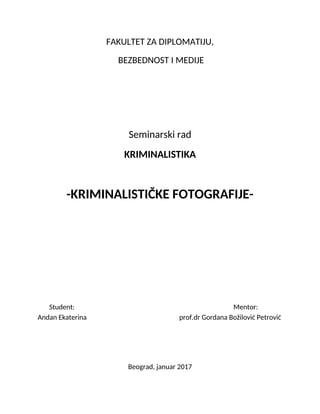 Kriminalističke fotografije