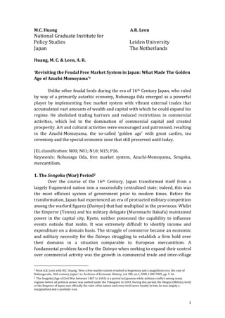 Eudal lords during the era of 16th Century Japan