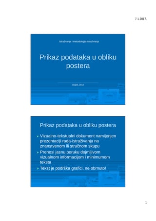 Prikaz podataka u obliku postera