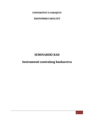 Instrumenti centralnog bankarstva