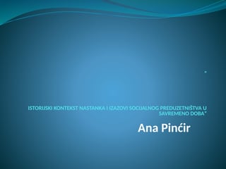 Socijalno preduzetništvo