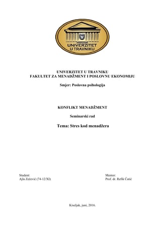 Stres kod menadžera