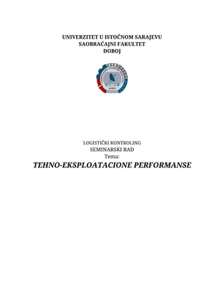 Tehno-eksploatacione performanse