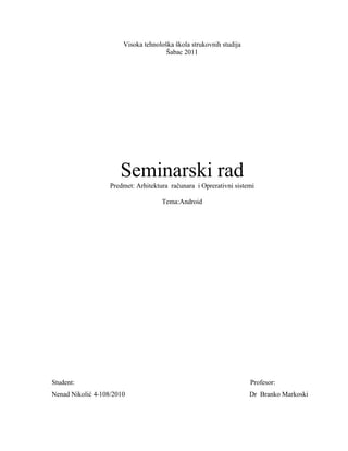 Android: seminarski rad
