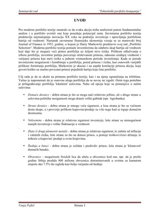 Tehnološki portfolio kompanije