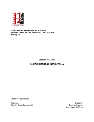 Sukob interesa i konflikata