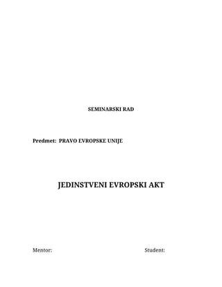 Jedinstveni evropski akt