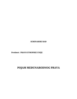 Pojam međunarodnog prava