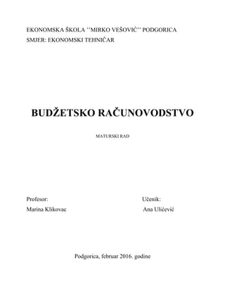 Budžetsko računovodstvo