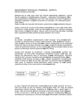 Menadžment inovacija i promena