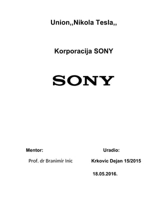Sony korporacija