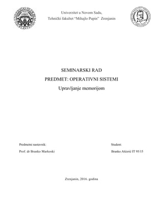 Upravljanje memorijom