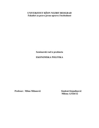 Ekonomska politika i privredni razvoj