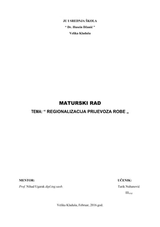 Regionalizacija prevoza robe