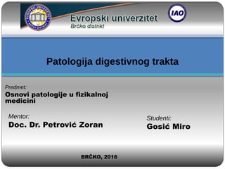 Patologija digestivnog trakta