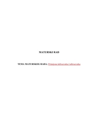 Primena infrazvuka i ultrazvuka