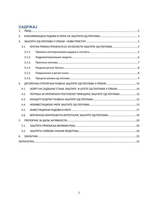 Zaštita od poplava u Srbiji: novi pristup i strategije razvoja