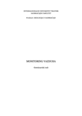 Monitoring vazduha