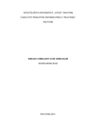 Obrazovanje odraslih