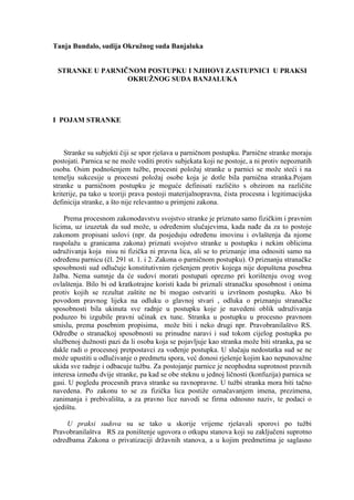 Stranke  u  parničnom  postupku