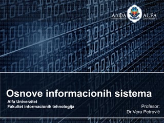 Osnove informacionih sistema