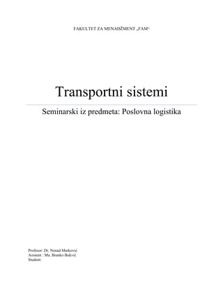 Transportni sistemi