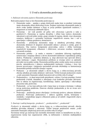 Ekonomika preduzeća