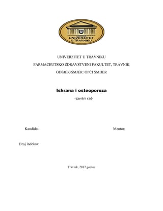 Ishrana i osteoporoza