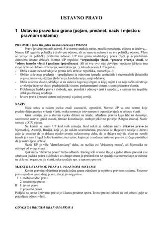 Ustavno pravo -skripta