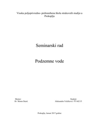 Podzemne vode