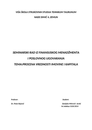 Procena vrednosti imovine i kapitala