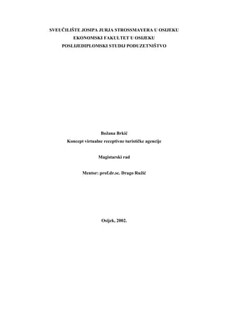 Koncept virtualne receptivne turističke agencije