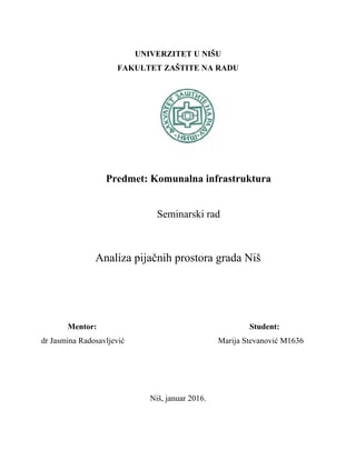 Analiza pijačnih prostora grada Niša