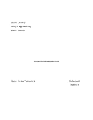 How to Start Your Own Business