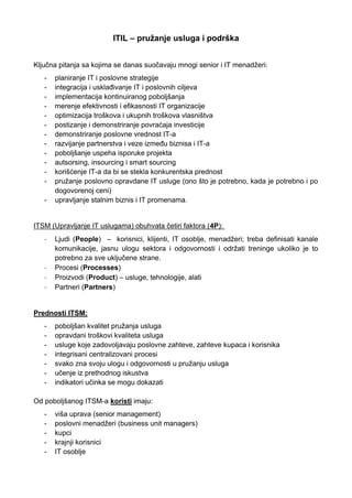 ITIL upravljanje it uslugama