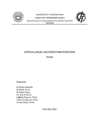 Upravljanje akcidentnim rizicima