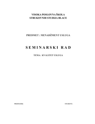 Kvalitet usluga