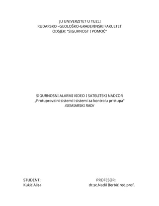 Protuprovalni sistemi i sistemi za kontrolu pristupa