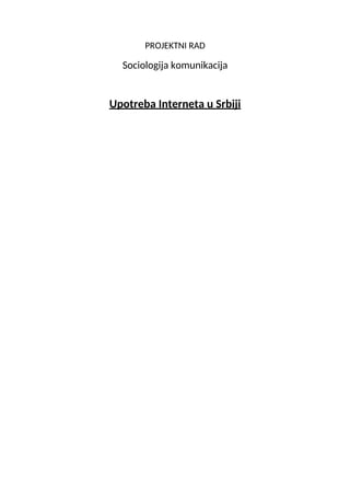 Upotreba interneta u Srbiji