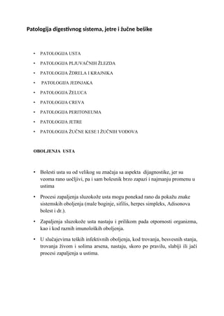 Patologija digestivnog trakta