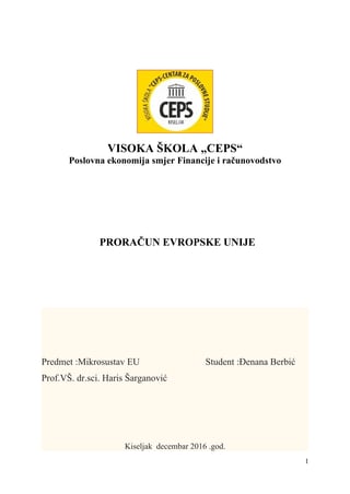 Proračun Evropske Unije