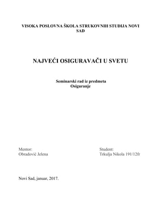 Najveći osiguravači u svetu