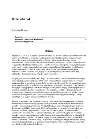 Književnost 20.veka