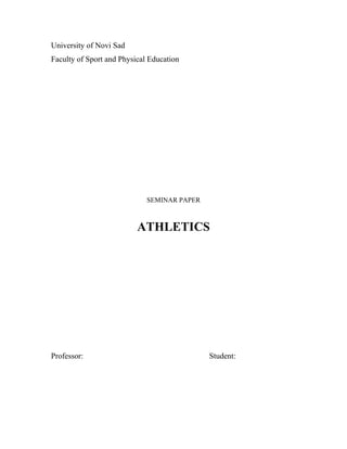 Atletika: istorijat, discipline i pravila