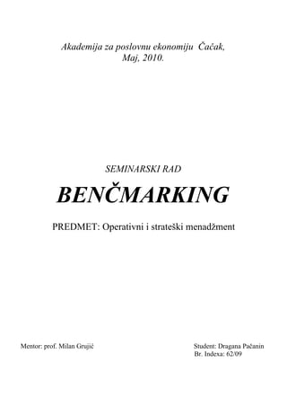 Benchmarking