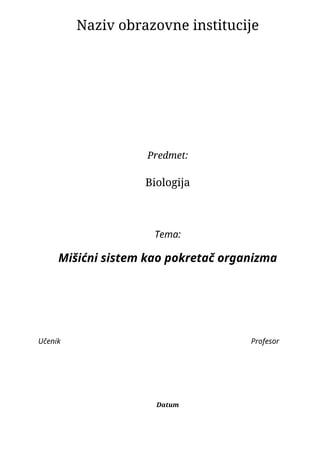 Mišićni sistem
