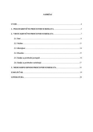 Subjekti krivičnog postupka